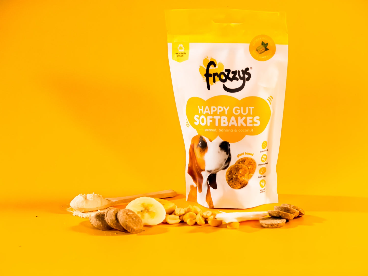 Frozzys Happy Gut Softbakes - Peanut, Banana & Coconut