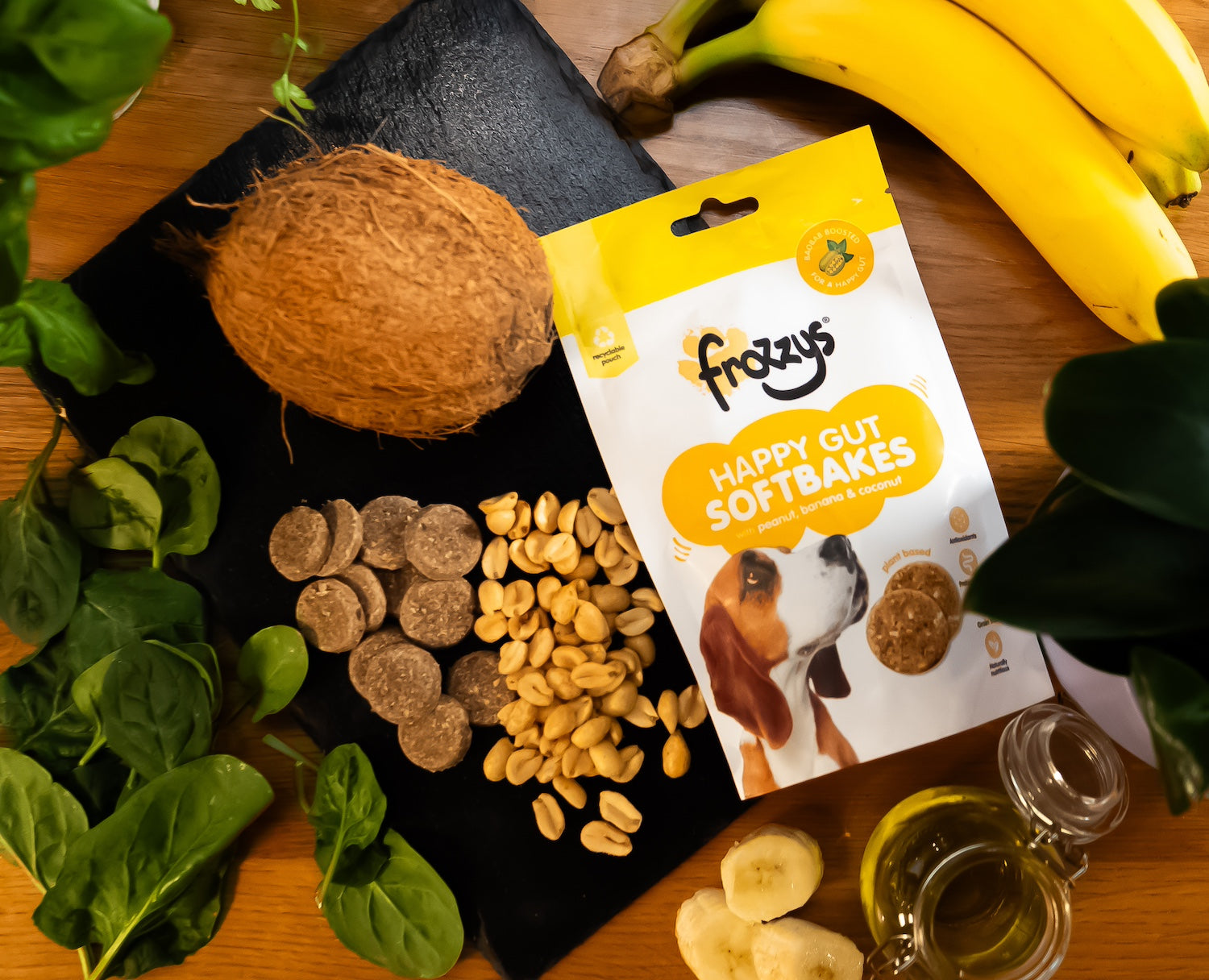 Frozzys Happy Gut Softbakes - Peanut, Banana & Coconut