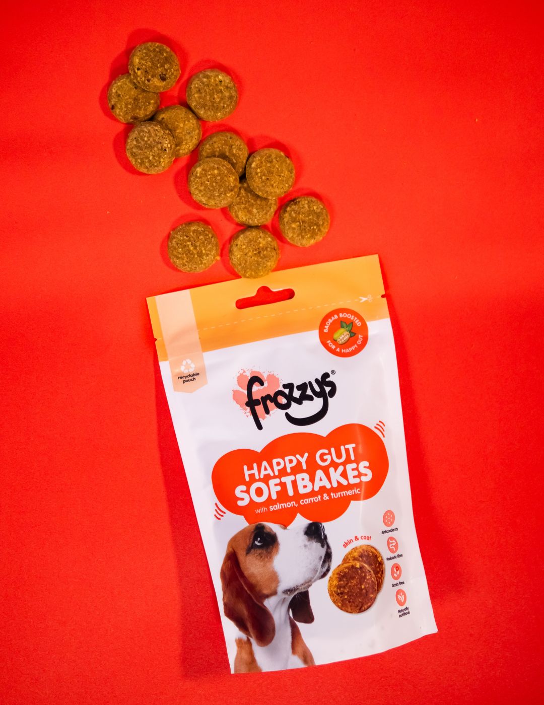 Frozzys Happy Gut Softbakes - Salmon, Carrot & Tumeric