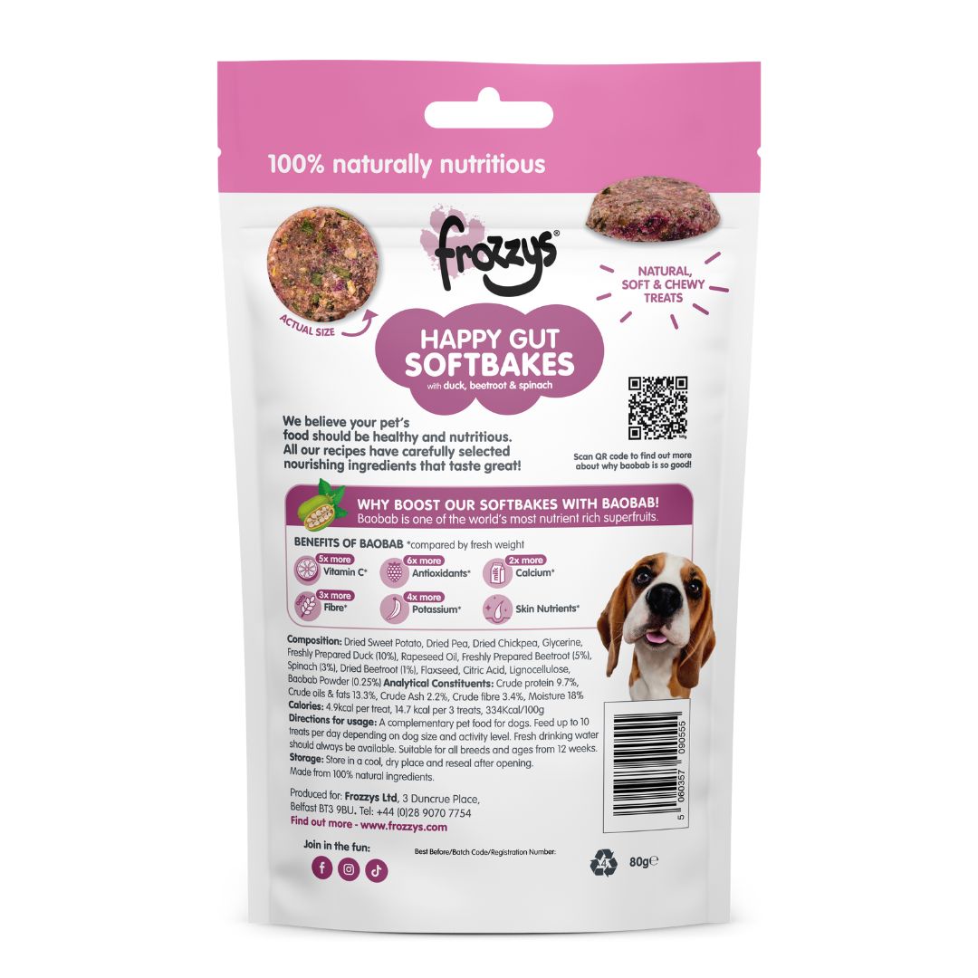 Frozzys Softbakes - Duck, Beetroot & Spinach