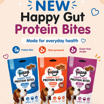Introducing Happy Gut Protein Bites — Our New High Protein Dog Treats