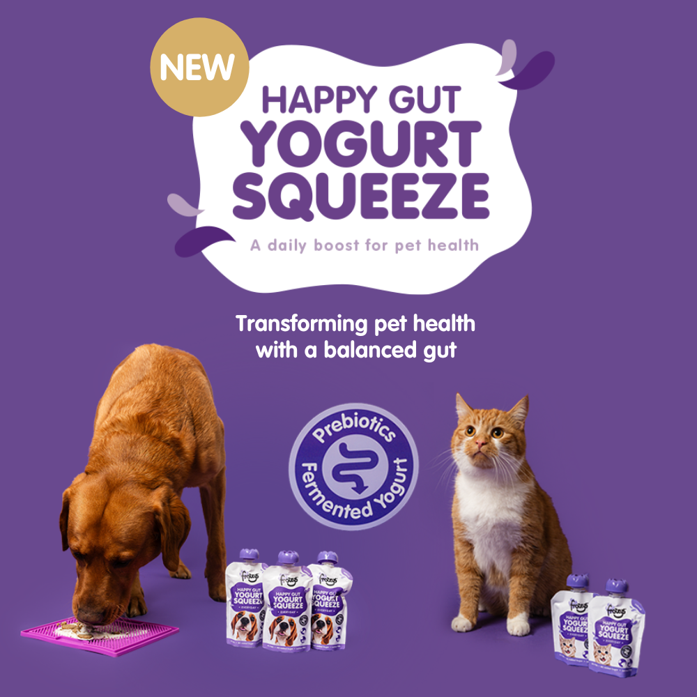 Introducing Frozzys Happy Gut Yogurt Squeeze – A Delicious Daily Boost for Cats & Dogs!